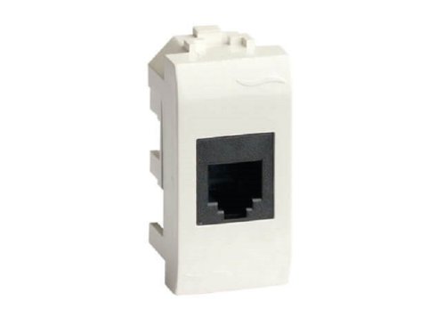 Розетка компьютерная для кабель-канала DKC Brava 1-м. 1 мод. RJ45 5е (разъем AMP) белый картинка